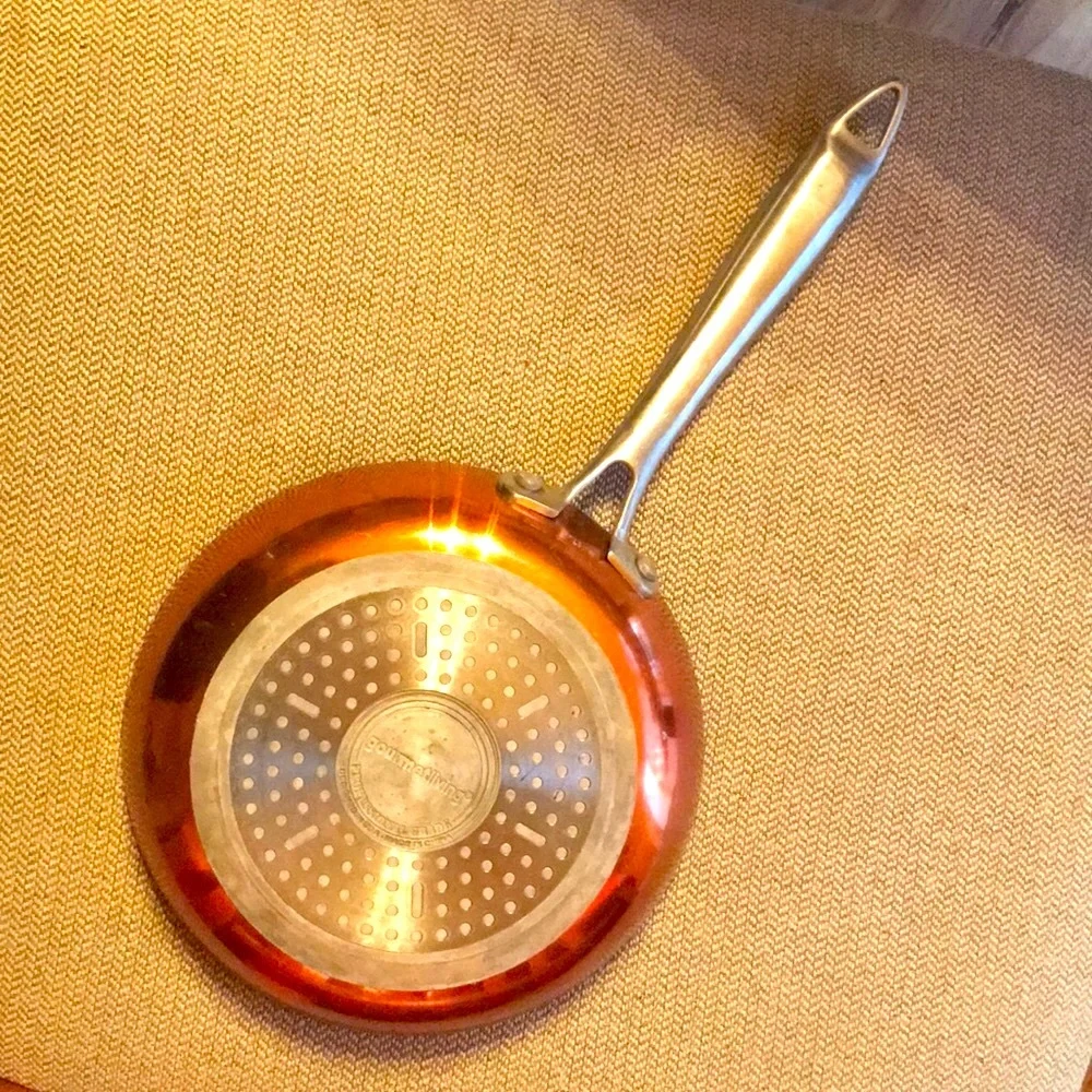 8” Copper ceramic professional grade sauté pan mini heat induction skillet VGUC